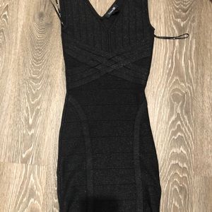 Black body con shimmer dress